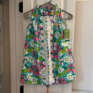 Lilly Pulitzer Floral Kids Dress - Pink, Green, White